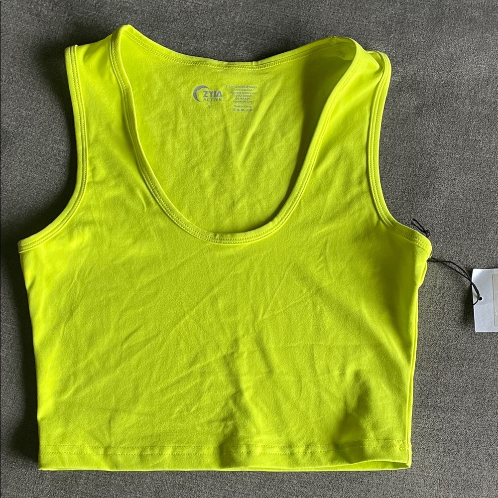 ZYIA Women's Vibrant Yellow Crop Top